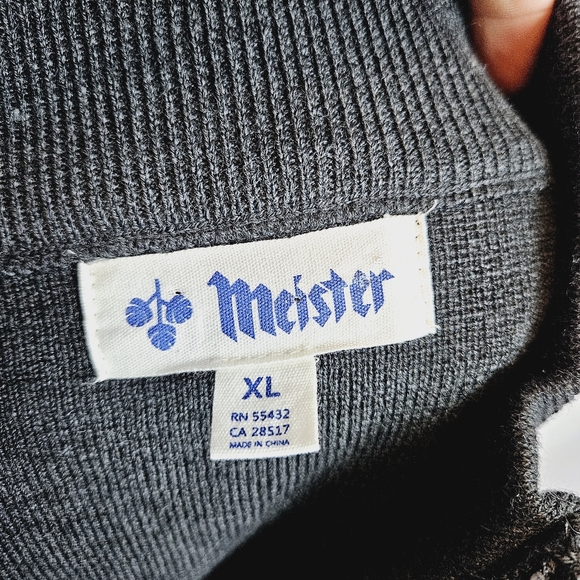 Meister Wool Blend Snowflake 1/4 Zip Pullover Sweater X-large - Picture 8 of 10